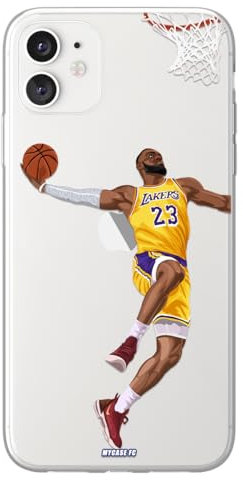 MYCASEFC Coque Basketball Lebron James Lakers Personnalisée Oppo Find X2 Lite. Housse de Basketball pour Smartphone pour Les Fans de Basketball - Idée Cadeau - Design de qualité supérieure.