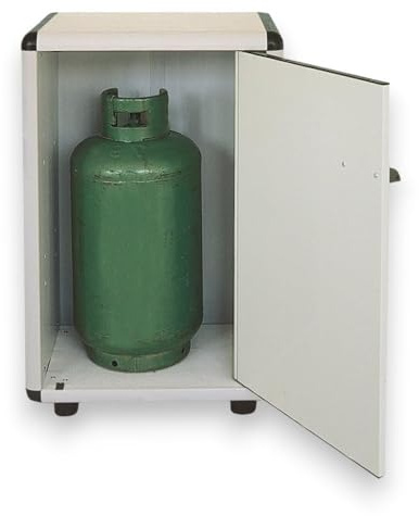Briconess.com Armoire en résine 1 porte bouteilles d'extérieur 40 x 45 x 90 h cm avec deux étagères Easy