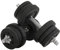 HOMCOM 20KG Adjustable Weights Dumbbells Set, Dumbbell Hand Weights for Home Office Gym Body Fitness Lifting Training, Black