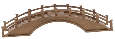 CORHAD Miniatur Holz Bogenbrücke Dekoration Holzmodell Mikrolandschaft Bonsai Gartendeko