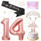 14.Geburtstag Mädchen Deko 14.Geburtstagsschärpe Krone Kerzen Luftballons für 14 Geburtstag Mädchen Party Deko Supplies Teenager Geschenke (14. Geburtstag)