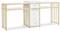 M MCombo Doppelnageltisch mit Schubladen, Schreibtisch mit Regal, Manikürtisch, Schminktisch ohne Spiegel Wohnzimmer Modern, Marmor-Weiß Gold, 50 x 200 x 86cm, 2413