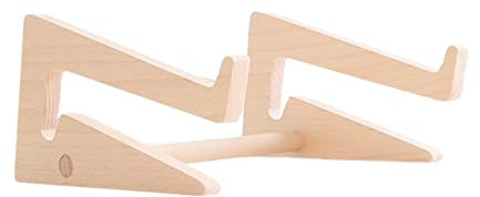 KONTONTY Wooden Laptop Riser Space-saving Computer Stand Heat Sink Base Portable Holder for Notebook