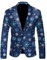 Generisch Herren Slim Fit Anzugjacke Sakko Herren Blazer Anzugjacke Sakko Herren Sportlich Blau Suits Blu Ray Geeignet für Party/Werkzeuge
