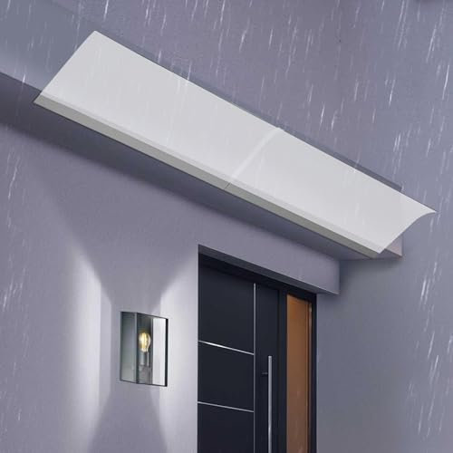Vordach für Haustür Klar 3.5mm PET Türvordach 200 x 40 cm Durchsichtige Regenschutzabdeckung Fenstermarkise Regenschutz, Haustürüberdachung, Balkonabdeckung