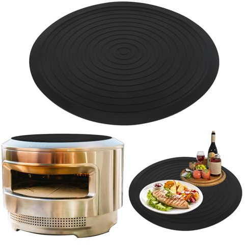 Pizza Oven Mat for Solo Stove, 18.9 Inch Reusable Waterproof Oven Mat for Solo Pi Prime Pizza Oven, Anti-Slip Sillicone Pizza Mat for Glass Top Stoves