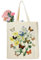 Stoffbeutel Bedruckt - Vintage Schmetterling Baumwolltasche - Schmetterling Gänseblümchen Einkaufstasche - Tragetasche Canvas-Stoff 35 x 42 x 8 cm - Handtasche Geschenke für Frauen zum Geburtstag