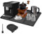 Hafuvool 3Pcs Silicone Coffee Mat Set – Large Non-Slip Coffee Machine Mat (61x40.5cm) with Raised Edges and Coffee Tamper Mat, Heat-Resistant Dish Drying Mat Countertop Protector for Home & Café Use