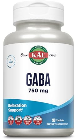 KAL GABA 750 mg - 90 Tabletten - Nahrungsergänzungsmittel Tabletten GABA Kapseln