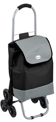 Zendea - Trolley Spesa a 3 Ruote Bicolore con Sacca Impermeabile da 20 kg, Carrello Spesa Saliscale Leggero, Ideale per Scale, Mercato e Uso Quotidiano