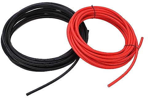 Spacnana Câble Photovoltaïque Très Efficace pour Couper le Cuivre XLPE pour les Composants du Panneau Solaire 2 Réglage du Panneau Solaire pour (6mm² 50M)