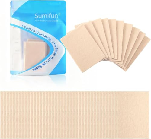 Sumifun Moleskin- Polster- 50 Blatt Moleskin- reduziert Reibungsschmerzen – Hellbraun