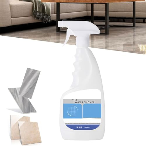 500ML Tile Wax Remover With Spray Bottle, Multi-Purpose Cleaner, Wand & Bodenfliesen Reiniger, Fliesenreiniger fliesenreiniger extra stark fugenreiniger bad Tile Cleaner Spray zum Küche Bad