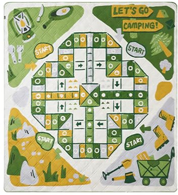 Picknickdecke Falbar Und Waschmaschinengeeignet | Spielfeld-Design Picknickunterlage Für Garten Park Camping Wohnzimmer Rasen Festivalwiese Stadion