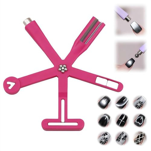 Nail Polish Magnet, 2026 NEW 8 in 1 Cat Eye Magnet,Portable DIY Ease Just Swipe Transformer, for Home DIY & Salon Use, Create Salon Looks Easily (pink)