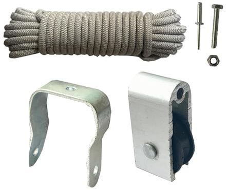 ALCXAZS Durable Extension Ladder Rope Pulley Kit Features 40feet Rope Materials Designed To Extended Universal Telescopic Ladder Maintenance Parts Extension