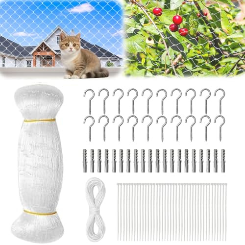 HBSFBH Rete per Gatti, 10 x 3 m Rete per Gatti Balcone, Rete Anti Uccelli, Rete Anti Piccioni, Multifunzione Rete Gatti, Rete Gatti Balcone, Rete per Gatti Tagliabile, per Balconi, Finestre, Terrazzo