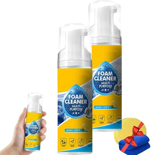 4-in-1 Multi-Enzyme Foam Cleaner 5oz, All-Purpose Deep Cleaning Spray,Foam Cleaner Multi Purpose,for Car Interior, Kitchen Grease, Bathroom Tiles, Sofa Upholstery (1)