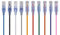 Monoprice Cavo patch Ethernet Cat6A UTP, 30 AWG, 10 G, in puro rame nudo, antigroviglio, RJ45, serie SlimRun, 0,3 m, 10 colori