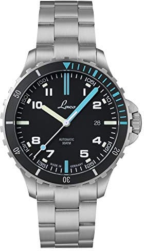 Laco Sportuhr Skorpion, Automatikuhr, Edelstahlgehäuse, Saphirglas, wasserdicht, Made in Germany