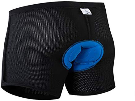 MOXILYN Herren-Unterwäsche, 9D-gepolstert, Kieselgel, Fahrradunterwäsche, Biker-Shorts, Fahrradbekleidung, leicht, Blau, X-Large