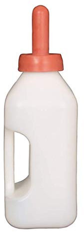 Tubayia 2L / 4L Nutztier Milchflasche Trinkflasche Kalb Kuh Vieh Pflege Flasche mit Silikon Schnuller (E 2L)
