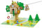 JEUJURA La Cabane Perchée et sa Tyrolienne - 70 pièces : Jeu de Construction en Bois Naturel - Un Tapis de Jeu et de Nombreux Accessoires - Jeu de Construction - Âge Minimum : 3 Ans