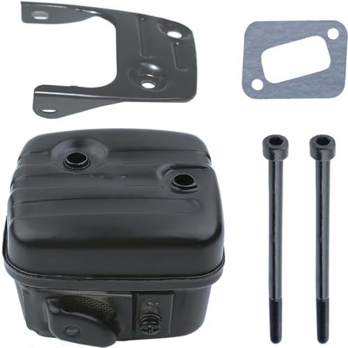 Auspuff Schalldämpfer für Husqvarna 346XP 340 345 351 353 Kettensäge, ADEFOL Auspuffschalldämpfer Ersatzteile Motorsäge Auspuff + Dichtung + Halterung + Schrauben Teilesatz