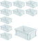 10x Euro-Stapelbehälter mit 2 Griffleisten, LxBxH 400x300x170 mm, 16 Liter, weiß