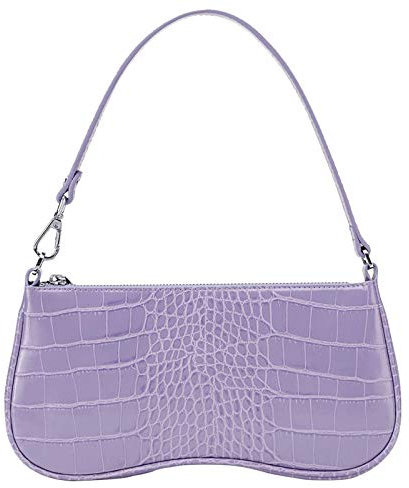 JW PEI Borsa a tracolla da donna in finta pelle con crocodile Purse Classic pochette, viola chiaro, Small