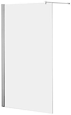 Milano Portland Chrome Reversible Shower Enclosure Screen - 700mm