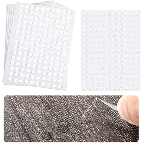 Zonon 1000 Pcs Double Sided Adhesive Dots Clear Glue Point Tape Stickers Balloon Glue Round No Traces Strong Adhesive Sticker Waterproof Dot Sticker for Craft DIY Art Office Supply (0.24 Inch/ 6 mm)