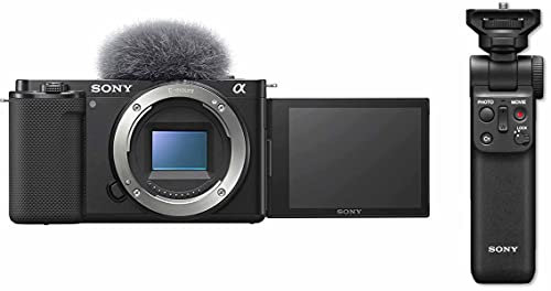 Sony Alpha ZV-E10 | Appareil Photo vidéo Hybride APS-C Vlog & GP-VPT2BT + Trépied Caméras numériques 3 Pieds Noir GP-VPT2BT, 3 Pieds, Noir