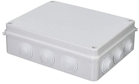 Toolzia IP65 Waterproof PVC Plastic Adaptable Outdoor Electrical Waterproof Project Box for Electronic Cable (255 x 200 x 80 mm/White)