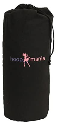 hoopomania Hula Hoop Tragetasche aus 100% Baumwolle in schwarz zur Hulahoop Aufbewahrung