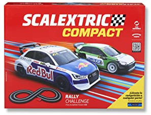 Scalextric - COMPACT - Rennstrecke komplett - 2 Autos und 2 Fernbedienungen 1:43 (Rally Challenge)