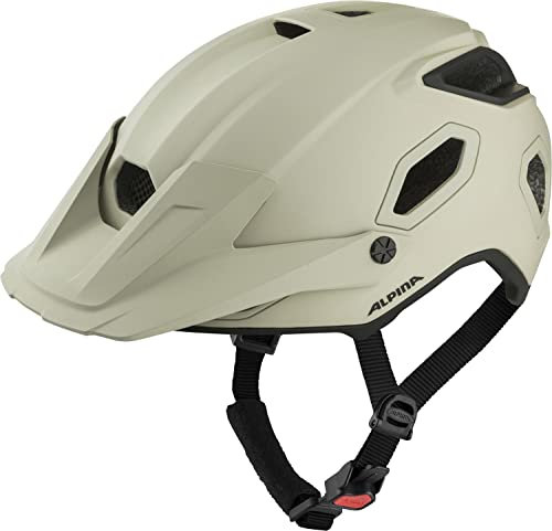 Alpina COMOX - Widerstandsfähiger, Stoßabsorbierender & Anpassbarer Enduro Fahrradhelm Mit kurzem Schild Für Erwachsene, Mojave-Sand matt, 52-57 cm