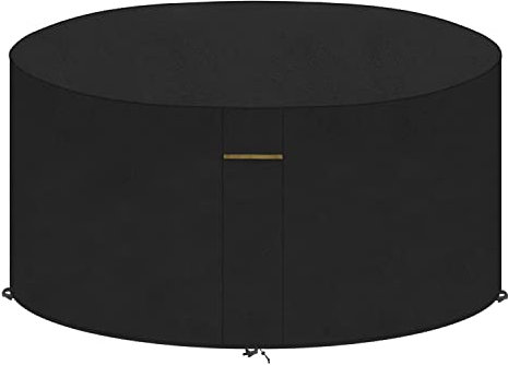 VANSHEIM Circular Garden Table Set - Waterproof Outdoor Furniture Covers with Oxford Fabric - Windproof Patio Set Cover - Ø230x100cm