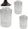 LEDUPDATES 3 PACK Clear Bubble Glass lamp shade, Ceiling Fan light cover replacement Seeded cylinder screw lip for fixture 1 5/8 fitter