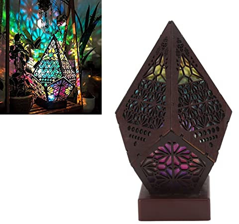 Bohemian Lampe, Buntes BöHmisches LED-Nachtlicht Sternenhimmel Bodenprojektionslampe FüR Innenhof Gartendekoration