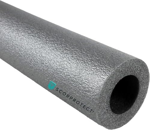 Scorprotect® Graue PE Rohrisolierung angeschlitzt 1 Meter Stange (28 x 25 x 1 Meter)