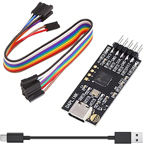 Youmile Downloader Emulator DAPLINK ersetzt JLINK OB/STLINK für STM32 Burner Downloader und Emulator ARM SWD/USB Typ-C-Schnittstelle mit USB-zu-Typ-C-Kabel, DuPont-Kabel