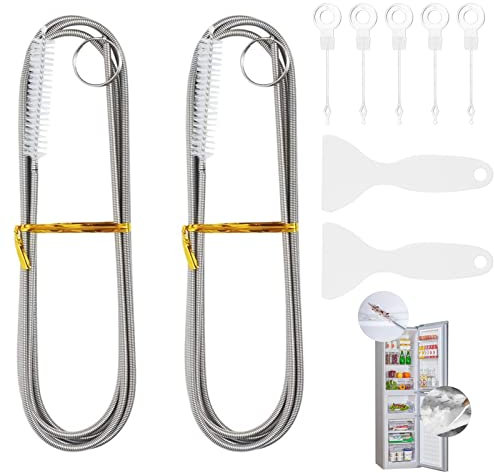 Kit De Nettoyage De Réfrigérateur, 10 Pièces Outil De Nettoyage De Trou De Vidange De Réfrigérateur, Nettoyage Frigo Brosse Flexible, Outils De Nettoyage RéUtilisables Pour Réfrigérateur Domestiques