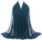 Scarf Shack Damenschal, Hijab, Chiffon, Georgette, handgefertigt, weich, Premium-Qualität, Sarong-Schal, Maxi-Schal, einfarbig, einfarbig, hergestellt in Dubai (Mitternachtsblau)