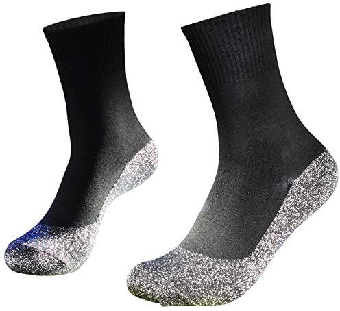 mysmartbuy.com Below Zero Aluminium Fibre Thermal Socks – Lightweight Black Unisex Socks That Keep Feet Warm & Dry – Size