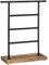 SONGMICS Schmuckständer, Schmuckhalter mit Schmucktablett, 4 Stangen, Kettenständer, Holz-Sockel, Schmuckaufbewahrung für Ohrringe, Ohrstecker, Vintage-Stil, holzfarben-schwarz JJS019B01