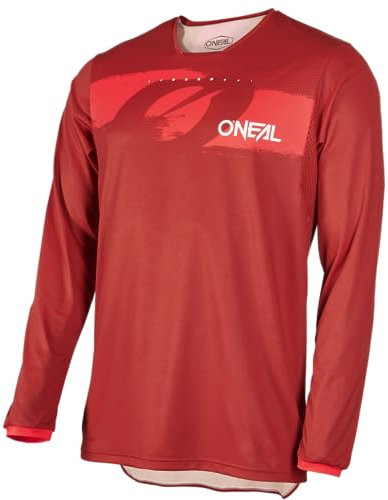 O'NEAL | Mountainbike-Trikot | MTB Mountainbike DH Downhill FR Freeride | Atmungsaktives Material, maximale Bewegungsfreiheit | Element FR Jersey Hybrid V.24 | Erwachsene | Rot | Größe XXL