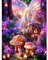 QENSPE 5D Diamond Painting Set Fantasy Wald Diamant Painting Bilder Pilz Landschaft Diamond Art Erwachsene Full DIY Diamant Kunst Malerei Stickerei Set Kreuzstich Bilder Home Wand Dekor 30x40cm