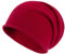 Villand 100% Kaschmir Slouchy Beanie Hut für Frauen, gestrickte Damen weiche warme Kaschmir Totenkopf-Beanies Kappe. (Rot)