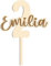 Alsino Nachhaltiger Cake Topper Tortenstecker Zahl, Name - Geburtstag, Jahrestag, Feier, Junge, Mädchen, personalisiert, graviert, Wunschtext - aus Holz, (LA-76) Geburtstag Name graviert und Zahl